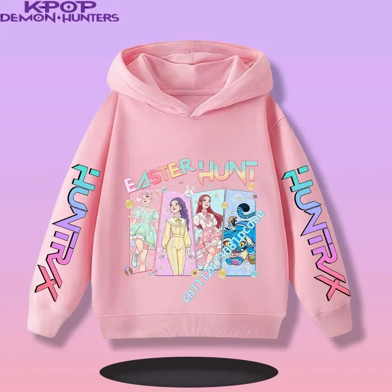 KPop Demon Hunters: Saja Boys Hoodie Boys Girls Long Sleeve Casual Sweatshirt Harajuku Pullover Fans Gift Kids Clothes