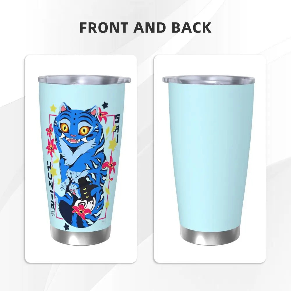 KPop Demon Hunters - Derpy  Insulated Tumbler with Lid Vacuum Thermal Mug Outdoor Travel Car Bottle Cup, 20oz