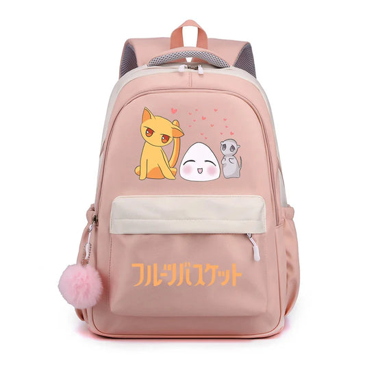 Fruits Basket: Backpacks Teenage School Bags Cute Cartoon Anime Backpacks Large Capacity Backpacks Manga Backpacks