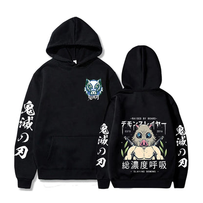 Demon Slayer: Hoodie Kamado Tanjirou Plus Size Harajuku Female Long Sleeve Streetwear Clothing