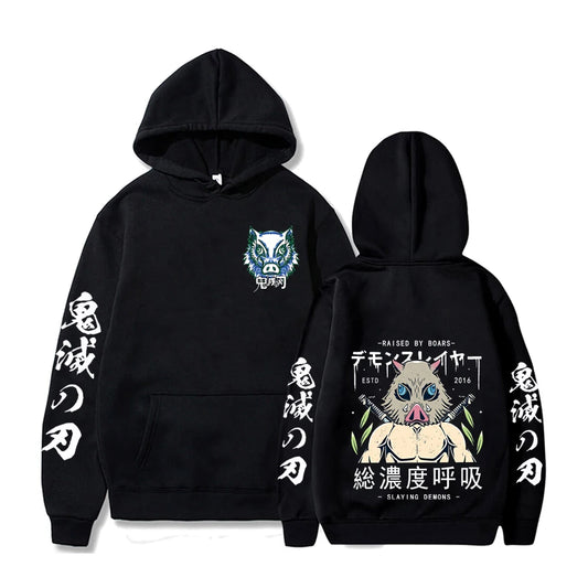 Demon Slayer: Hoodie Kamado Tanjirou Plus Size Harajuku Female Long Sleeve Streetwear Clothing