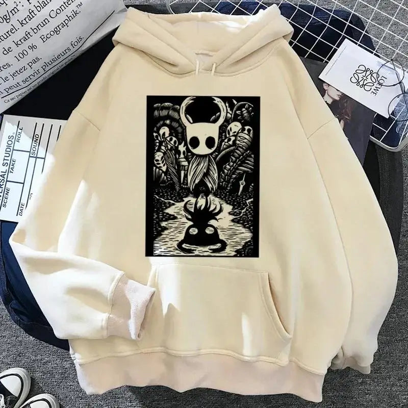 Hollow Knight: Hoodies Men Korea Ulzzang Grunge Y2k Aesthetic Fmale Autumn and Winter Pullover Hoddies Streetwear Graphic
