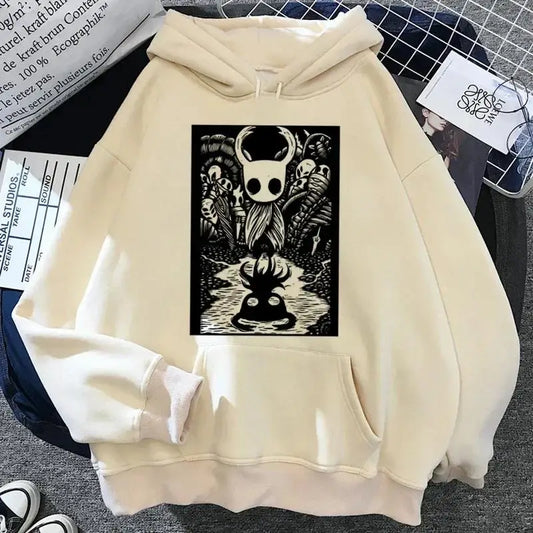 Hollow Knight: Hoodies Men Korea Ulzzang Grunge Y2k Aesthetic Fmale Autumn and Winter Pullover Hoddies Streetwear Graphic