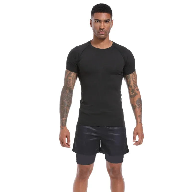 Berserk: Compression T-shirt Men Elastic Tight Sportswear Short-sleeved Gym Bodybuilding Quick-drying Sweatshirt Top S-3XL