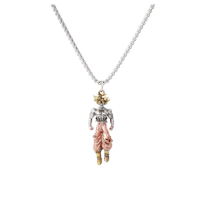 Dragon Ball Z: Super Saiyan Son Goku Alloy Electroplate Necklace Personality Jewelry Pendant Hip Hop Sweater Chain Comic