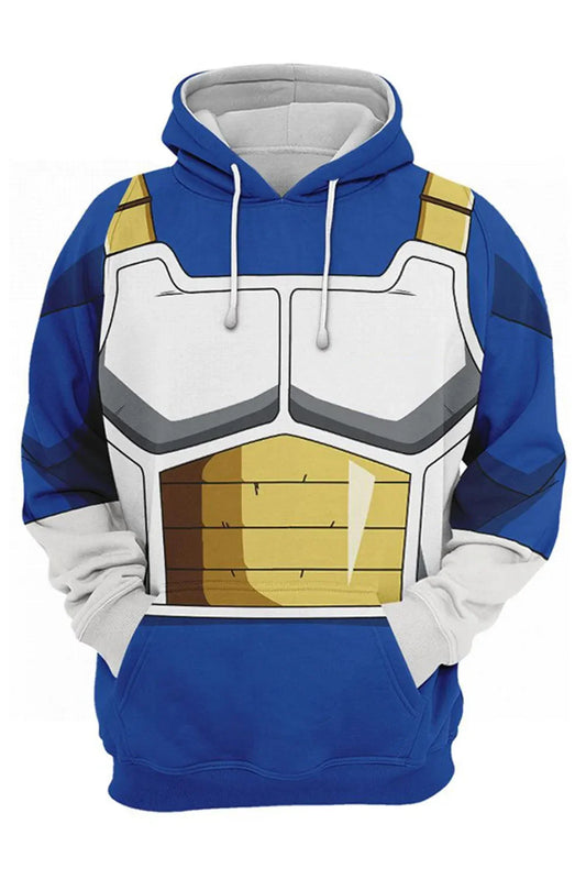 Dragon BAll: Adult Vegeta Cosplay Hoodie Anime Roleplay  3D Printed Hooded Sweatshirt Casual Streetwear Pullover Coat