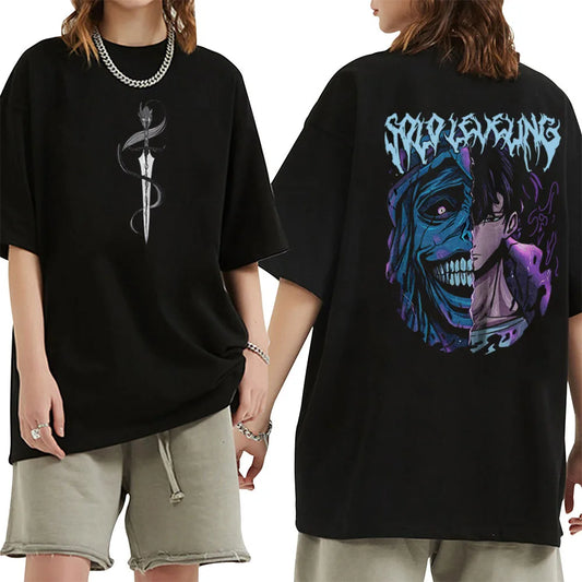 Solo Leveling: Printing Summer Men's High Quality 100% Cotton T-Shirt Casual Fashion Comfortable Trendy Streetwear