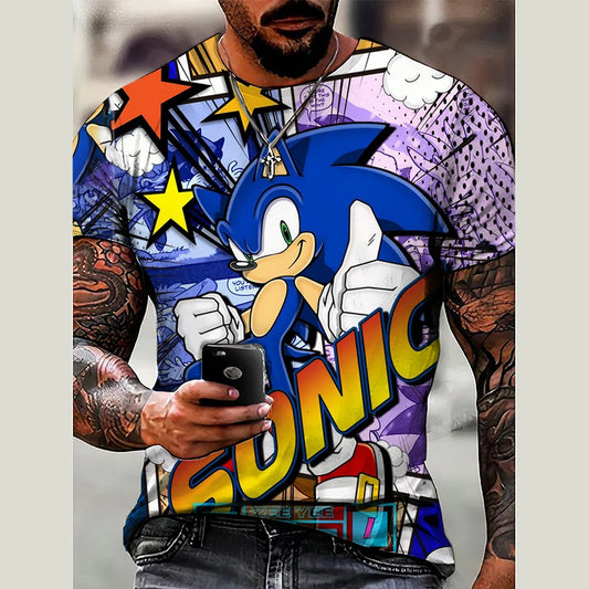 Sonics The Hedgehog-s 3D Print T-Shirt Top Shirts