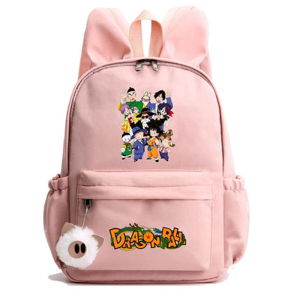 Dragon Ball: Backpack for Rucksack Rabbit Ears Casual School Bag Lunch Bag Birthday Gift Women Mochilas