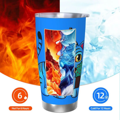KPop Demon Hunters - Derpy  Insulated Tumbler with Lid Vacuum Thermal Mug Outdoor Travel Car Bottle Cup, 20oz
