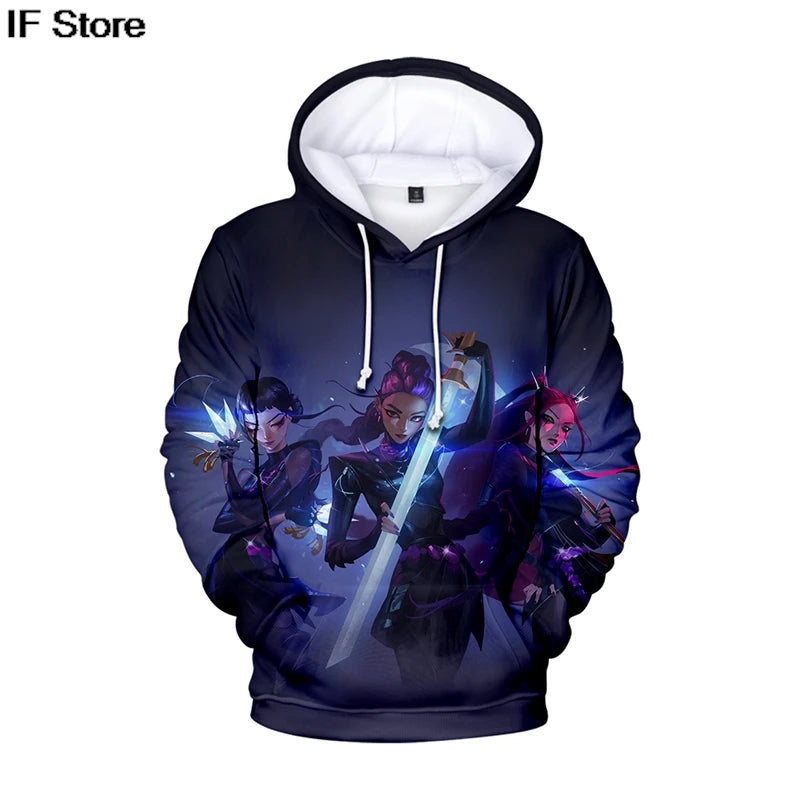 KPop Demon Hunters: 3Dhoodies boys Girls Harajuku Hoodie men Women Y2K Clothing Fashion Loose Sweatshirt Pullover Trend Hoodies