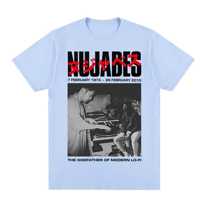 Samurai Champloo: Nujabes Vintage T-shirt the godfather of modern lo-fi music Japanese art Hip Hop Cotton Men T shirt New TEE TSHIRT Womens tops