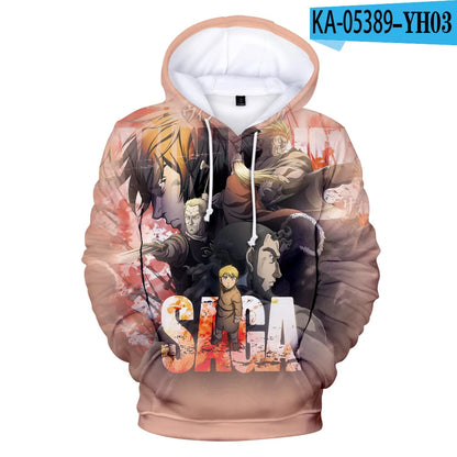 Anime Vinland: Saga Thorfinn Karlsefni 3D Print Oversized Women/Men Hoodie Sweatshirt Streetwear Hip Hop Pullover Hooded Jacket