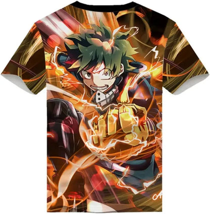 My Hero Academia: 3D Print T-Shirt Cosplay Costume Short Sleeve Pullover Tee Top Shirts