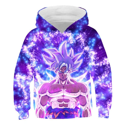 Dragon Ball Z: (KIDS) Hoodie Boys and Girls 3D Printing Sweatshirt Fashion Loose Long Sleeve Spring Autumn Goku Veget Pullover