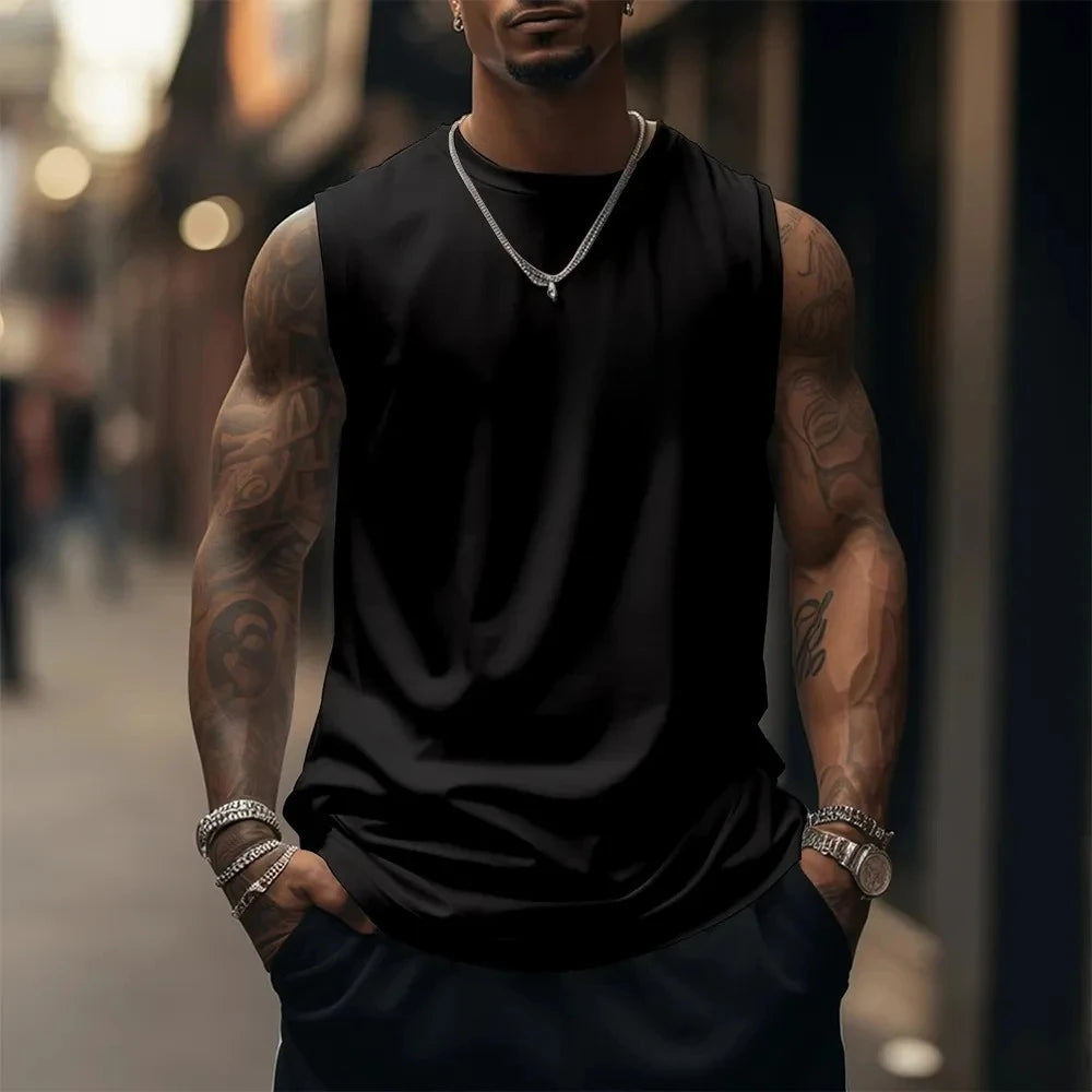 One Piece: Fitness Sleeveless Tank Top Men Anime Luffy Gear 5 Streetwear Summer Casual Gym Vest Workout Bodybuilding Muscle Shirt