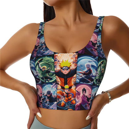 Naruto :Sasuke Uchiha Orochimaru  Sports Bra Women's Anime  Gym Workout Yoga Crop Top