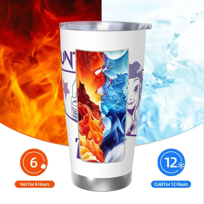 KPop Demon Hunters - Derpy  Insulated Tumbler with Lid Vacuum Thermal Mug Outdoor Travel Car Bottle Cup, 20oz