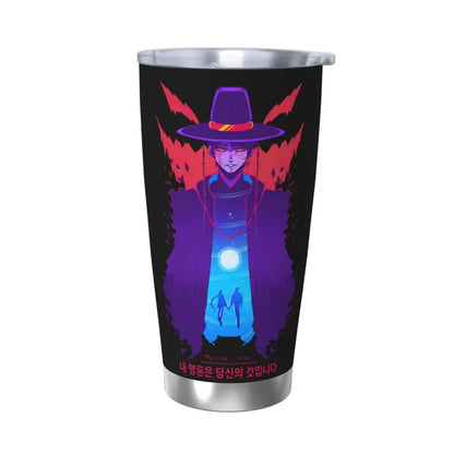 KPop Demon Hunters - Derpy  Insulated Tumbler with Lid Vacuum Thermal Mug Outdoor Travel Car Bottle Cup, 20oz