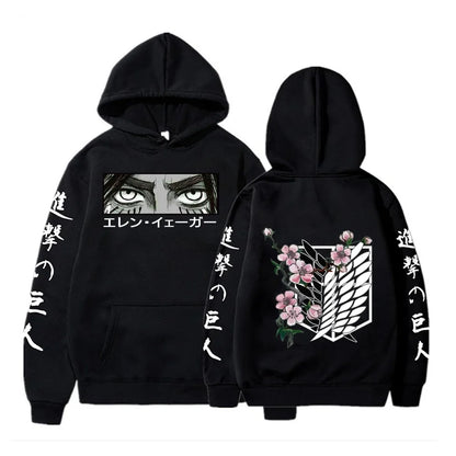 Attack on Titan: Eren Yeager Eyes Printed Hoodie Sweatshirt Men's and Women's Hoodie Men's Tops Sports Hoodie Y2K Hoodie