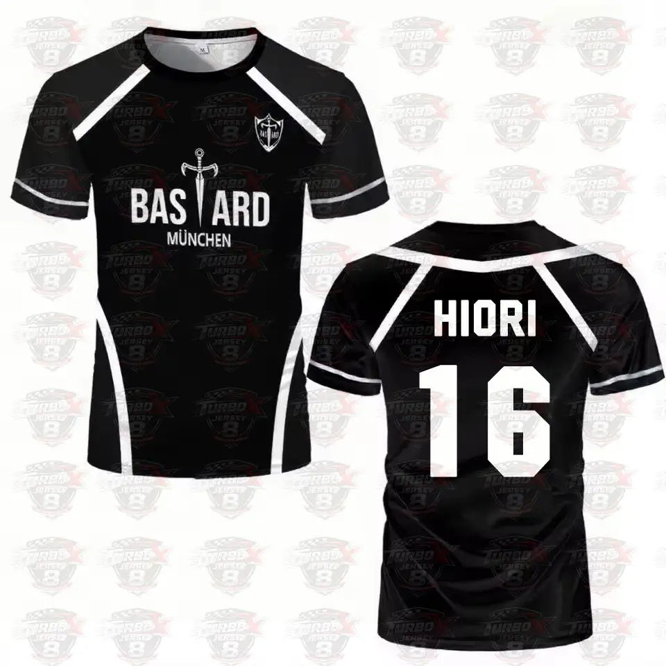 Blue Lock: Anime Shirt Black And White Maillot Men's Football T-shirt Kaiser Isagi Training Breathable Sports Men's T-shirt