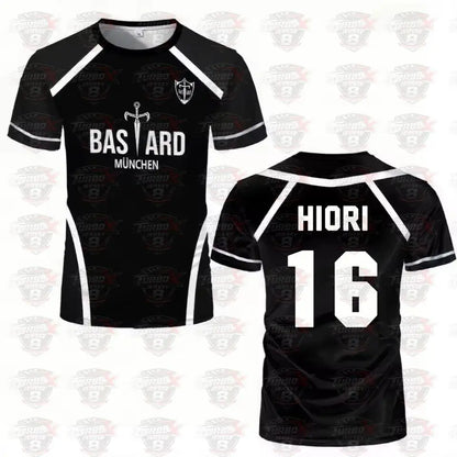 Blue Lock: Anime Shirt Black And White Maillot Men's Football T-shirt Kaiser Isagi Training Breathable Sports Men's T-shirt