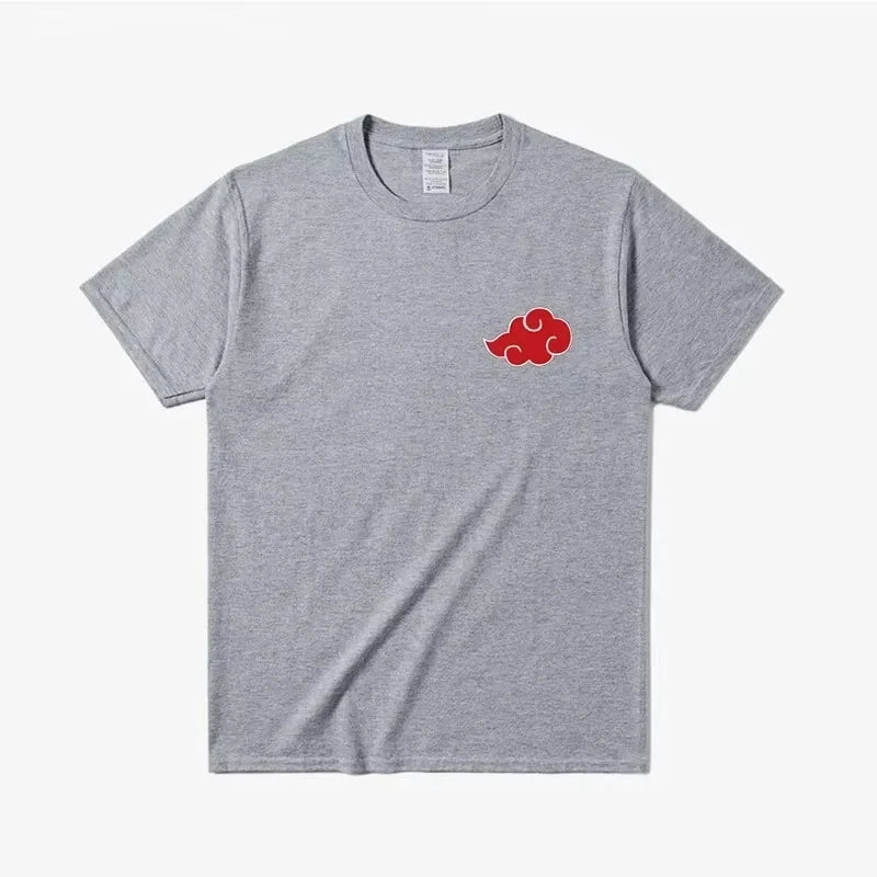 Naruto: Akatsuki Cloud Symbols Print Men T-shirts Streetwear Men Short Sleeve T Shirts Brand  Men Clothing Tshirt