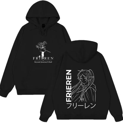 Frieren: Beyond Journey's -- End Hoodies Men's Women Clothing Fashion Harajuku Tops Couple Style Wears Winter Fleeece Clothes