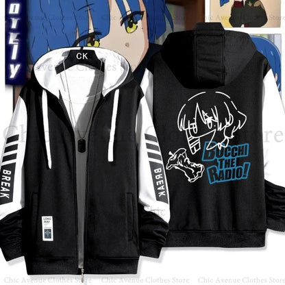 Bocchi The Rock:  Yamada Ryo Series Print Hoodies Autumn Clothes Men Women Coat Zip Up Hoodies Casual Sweatshirt Men Hoodie