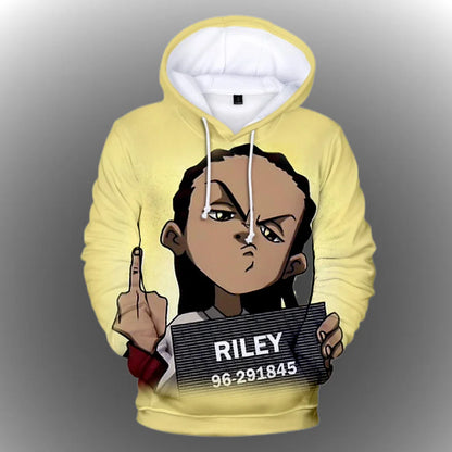 The Boondocks: Hoodies 3D Fashion Long Sleeve Sweatshirt Men's Hoodie Adult Casual Harajuku Streetwear Unisex Oversized Clothes