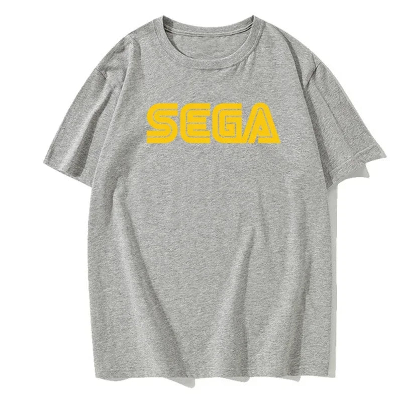 Sonic the Hedgehog: Sega Logo Men T Shirts Summer Casual Short Sleeve Fashion Streetwear Harajuku Tshirt Korea Style Game Fans Male Tees