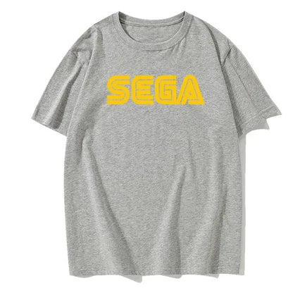 Sonic the Hedgehog: Sega Logo Men T Shirts Summer Casual Short Sleeve Fashion Streetwear Harajuku Tshirt Korea Style Game Fans Male Tees