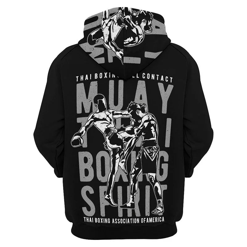 I.L.F.A.: New Pop 3D Muay Thai Boxer Baki style Printing Hoodies For Men Kids Fashion Sports Pullovers Fitness Gym Boxing Sweatshirts Harajuku Hoodie