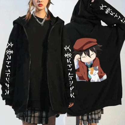 Bungo Stray Dogs: Kawaii Boy Edogawa Rampo Hoodies Harajuku Creative Cartoon Streetwear Long Sleeve Loose Sweatshirt