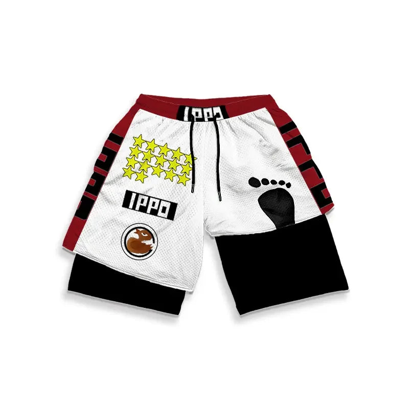 One Piece: Custom Gym Compression Shorts Running Workout GYM Summer Shorts