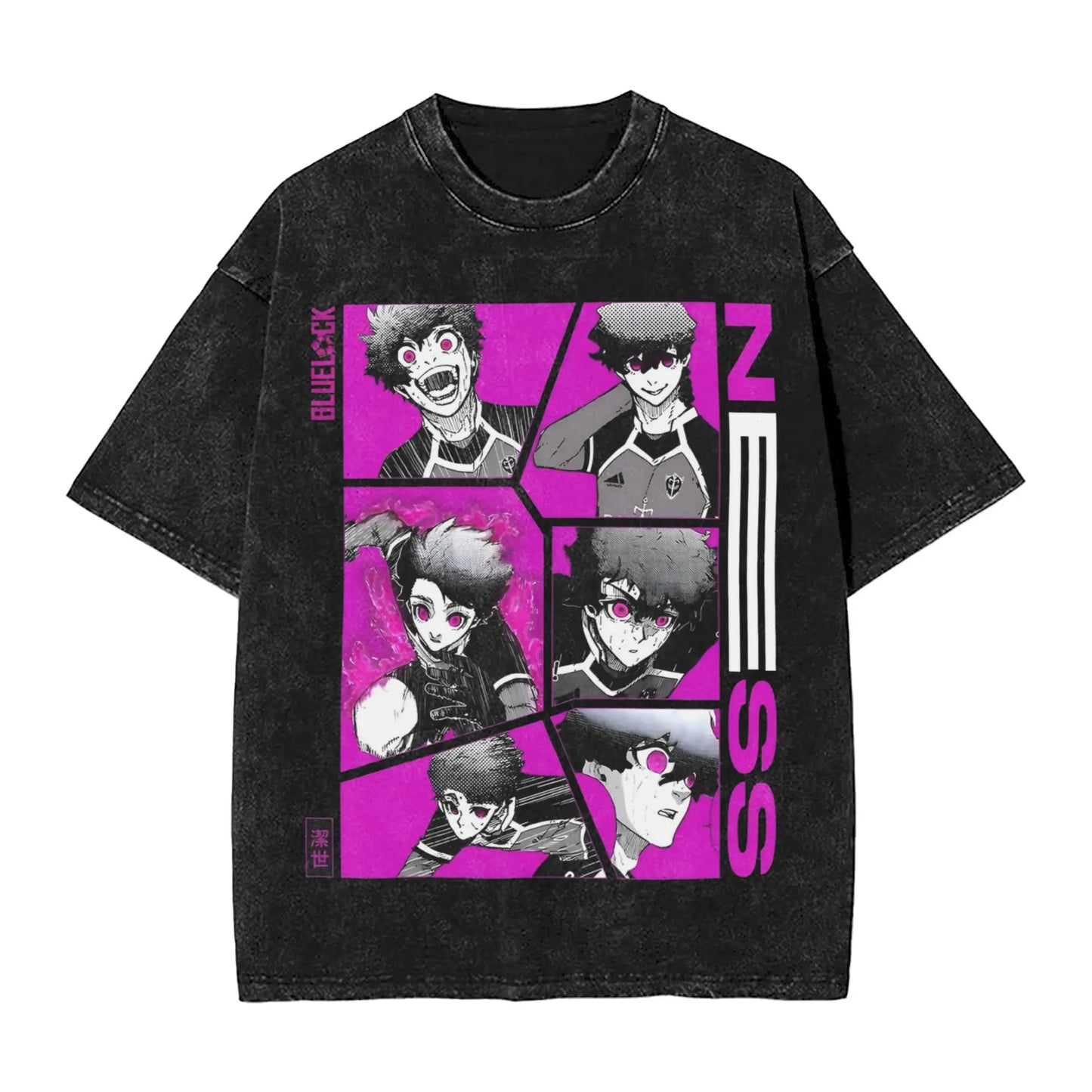 Blue Lock: ISAGI YOICHI T Shirt Printed Cotton Washed  Retro T-Shirts