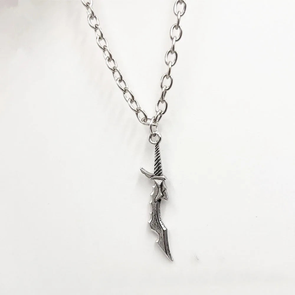 Solo Leveling:  Series Necklace Exquisite Short Blade Model Pendant Necklace Trendy Jewelry Gifts