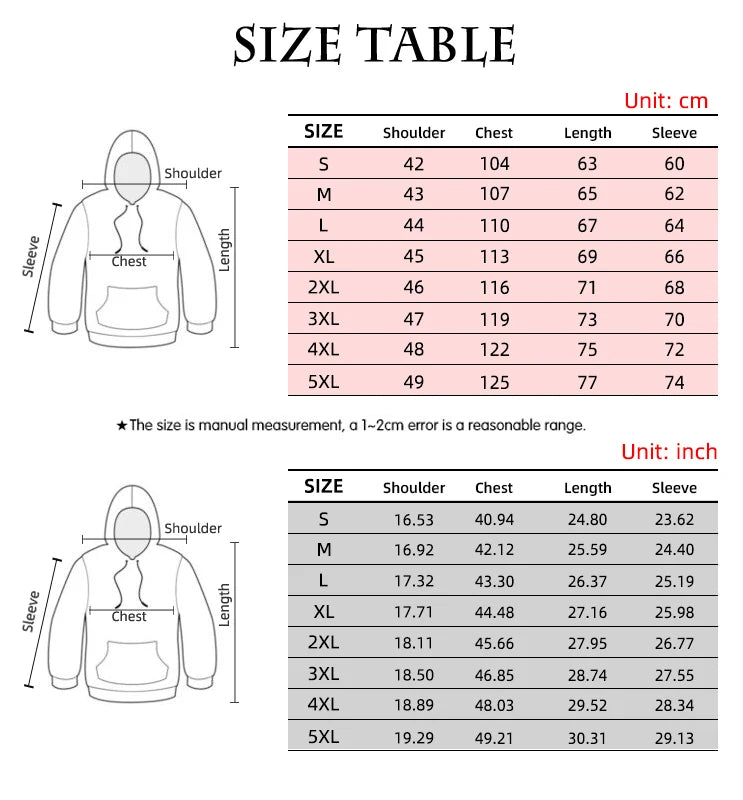 I.L.F.A. - Mens Hoodies Vikings eagle Tattoo Fashion Animal pattern 3D Printed Style Casual Harajuku Hip Hop Pullover Oversized Sudaderas