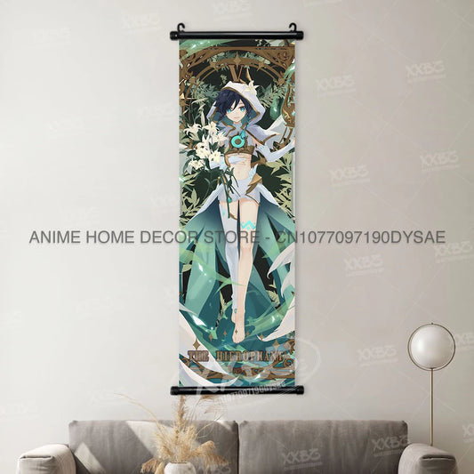 Genshin Impact: Posters Kamizato Ayaka Home Decor Klee Decorative Painting Barbara Scrolls Picture Arataki Itto Wall Artwork Sayu
