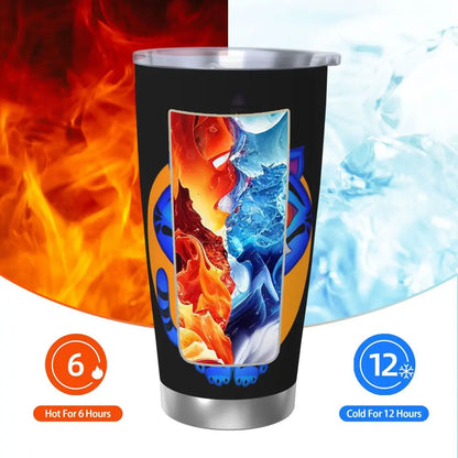 KPop Demon Hunters - Derpy  Insulated Tumbler with Lid Vacuum Thermal Mug Outdoor Travel Car Bottle Cup, 20oz