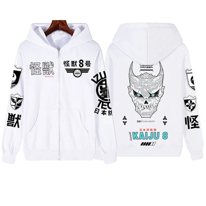 Kaiju No 8: Zipper Hoodie Harajuku Hip Hop Pullover Tops Sweatshirt
