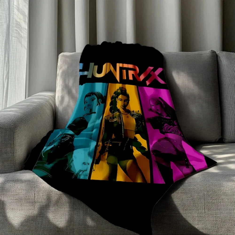 Cute Kpop Demon Hunter tapestry,kpop Fun Gift,cozy K-pop Demon Hunters Huntrix tapestry,anime Inspired Huntrix Inspired tapestry