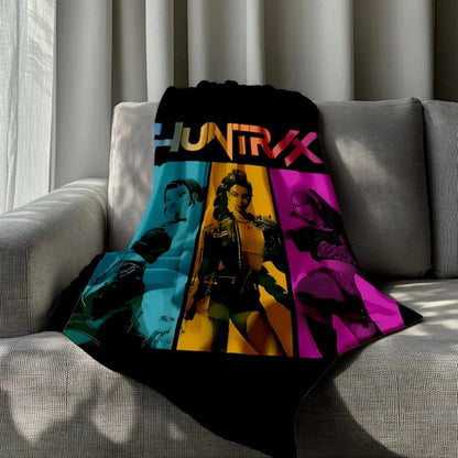Cute Kpop Demon Hunter tapestry,kpop Fun Gift,cozy K-pop Demon Hunters Huntrix tapestry,anime Inspired Huntrix Inspired tapestry