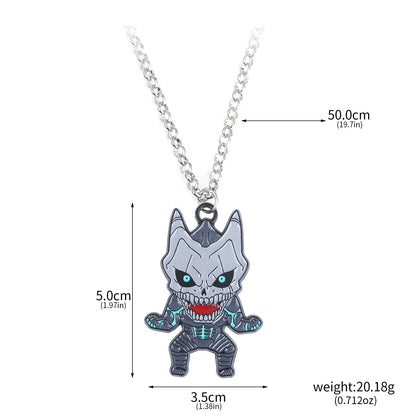 Kaiju No. 8:  Cute Little Monster Keychain Necklace Fashion  Metal Necklaces Choker For Women Men Jewelry Gift
