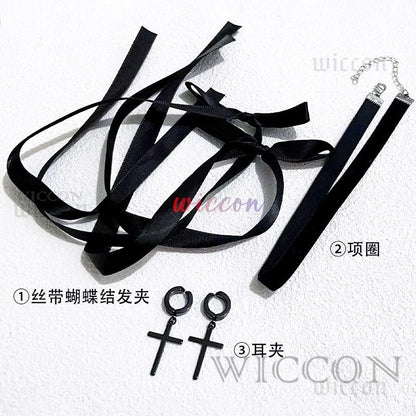 Death Note:Misa Cosplay  Misa Amane Cosplay Costume Daily Sexy Dress Subculture Necklace y2k jirai kei GothLoli Uniform Wig