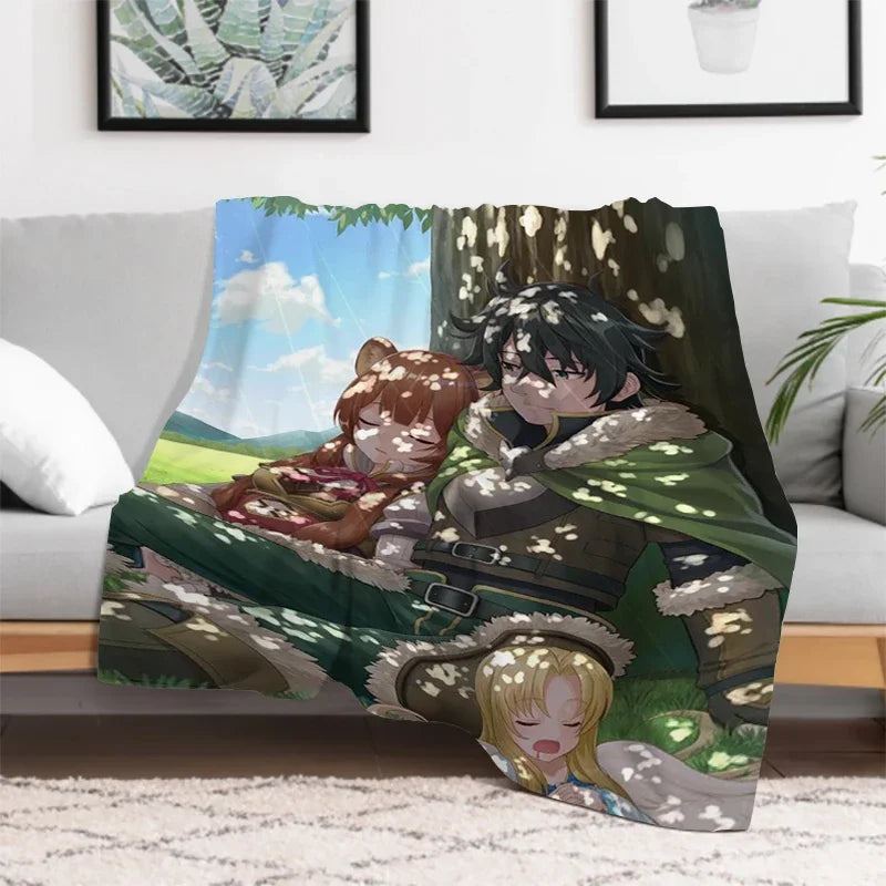 The Rising of the Shield: Hero Warm Bed Fleece Custom Nap Home Fluffy Soft Blankets King Size Microfiber Bedding