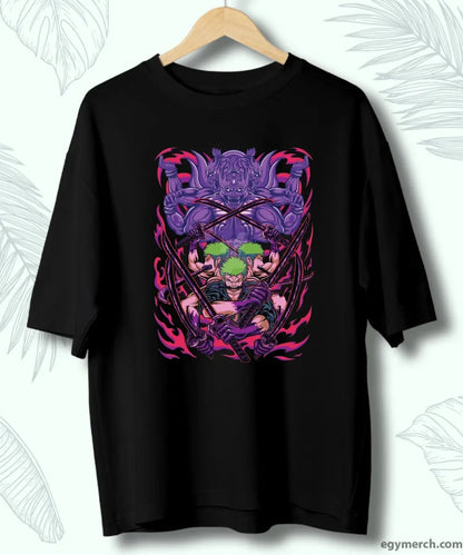 One Piece: Men's Fashion Portgas D. Ace Anime Print T-Shirt, Summer Trend, 100% Cotton, Casual Loose Short Sleeve