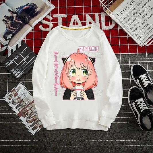Spy Family Hoodie: Spy X Family Yor Forger Sweatshirts Loid Forger Bond Pullover Harajuku Anya Smug Casual Clothes