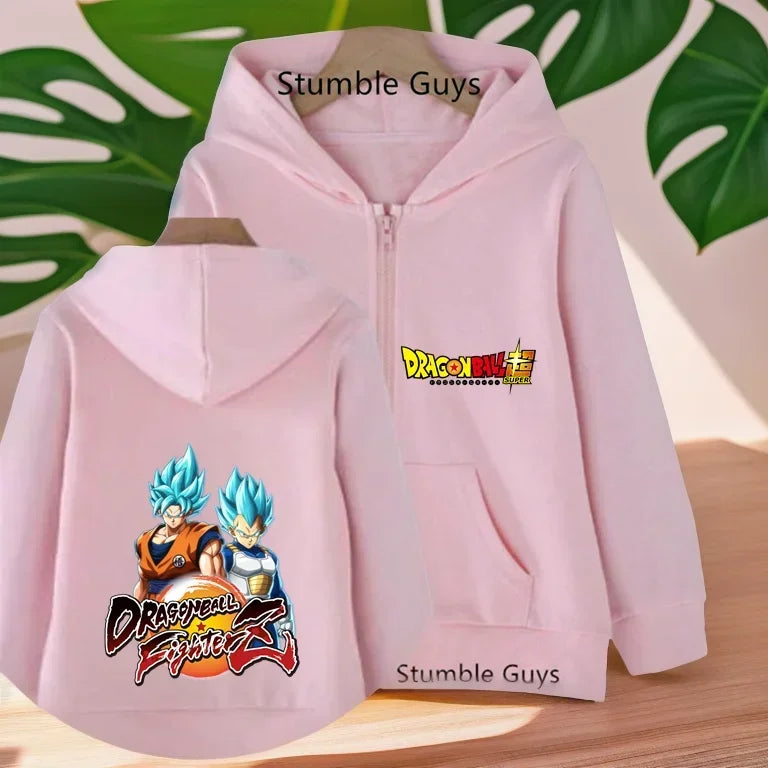 Dragon Ball Z: (KIDS) Zipper Hoodie Clothes Goku Spring Autumn Sweatshirt Children's Tops