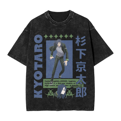 Wind Breaker: Jo Togame Washed T Shirt Novelty Harajuku Oversize Tee T-Shirts 100% Cotton